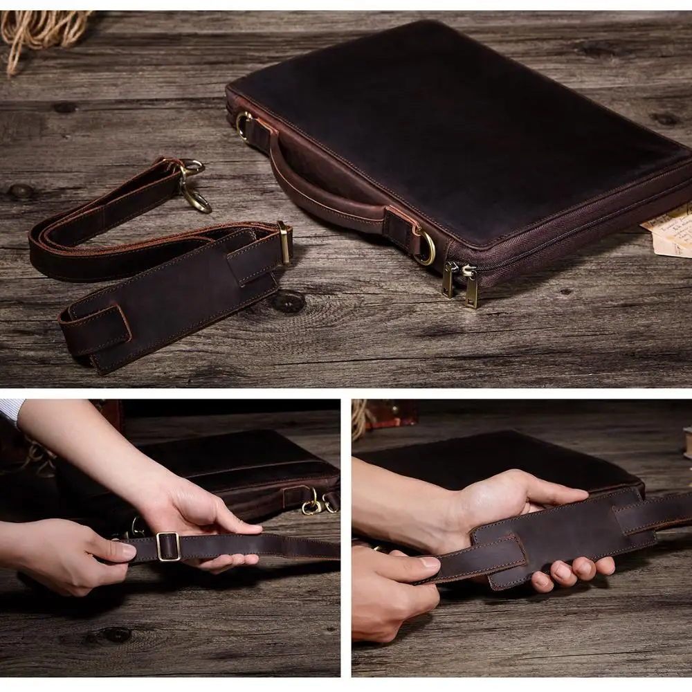 Ручной работы Бизнес кожаный портфель органайзеры Органайзер с ручкой и