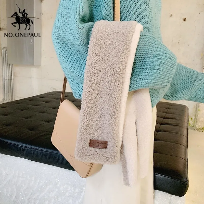 

Женский шарф из кашемира NO.ONEPAUL, однотонный простой квадратный шарф, Осень-зима 2019