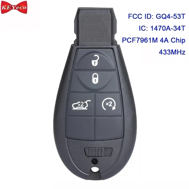 KEYECU 2 шт. для Jeep Cherokee Спорт KL 2014 2015 2016 2017 2018 2019 пульт дистанционного ключа Fobik 433 МГц