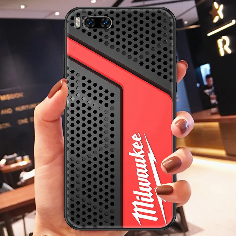 

Toolbox Milwaukee-compatible Phone case For Xiaomi Mi Max Note 3 A2 A3 8 9 9T 10 Lite Pro Ultra black luxury cover 3D Etui
