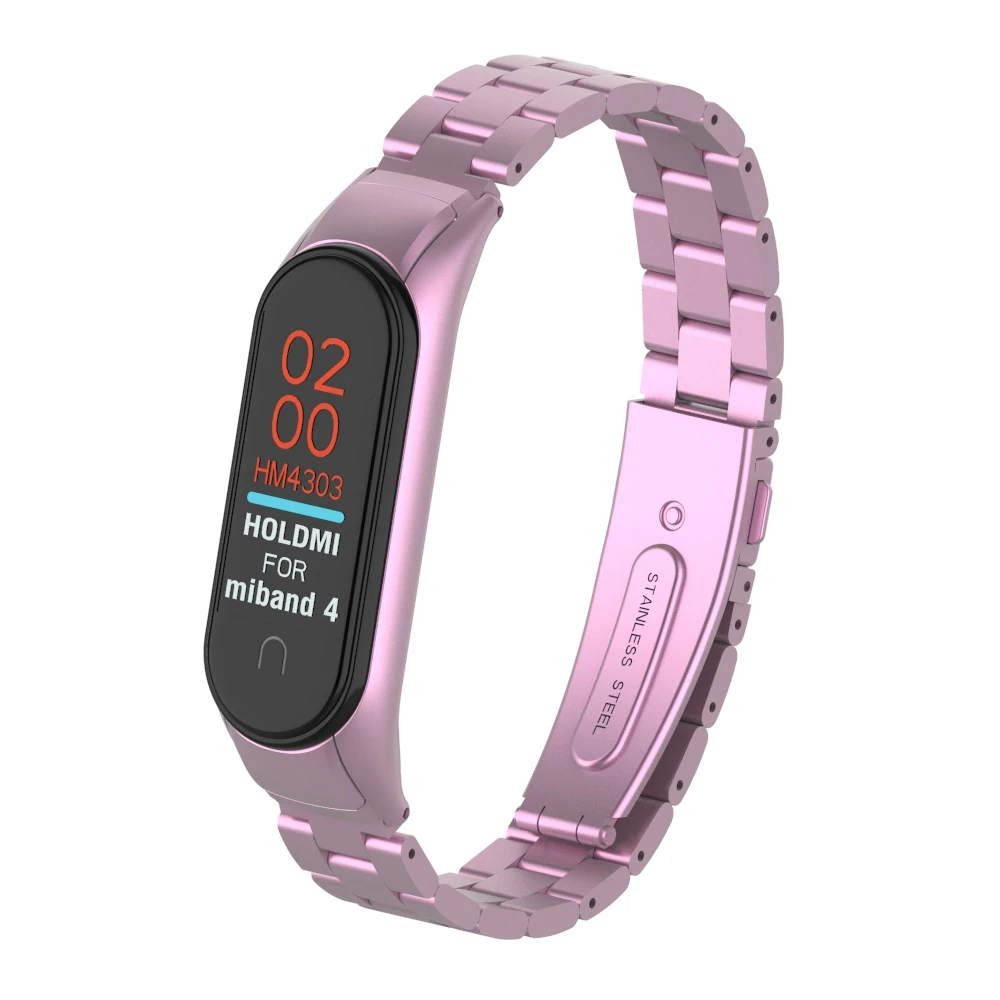 HANGRUI mi Band 4 металлический ремешок из нержавеющей стали для Xiaomi mi Band 4/3 Замена браслета mi band 4 совместимый ремешок с пряжкой