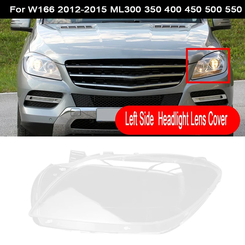 

NEW-for Mercedes Benz W166 2012-15 ML-Class Car Side Headlight Clear Lens Cover Head Light lamp Lampshade Shell