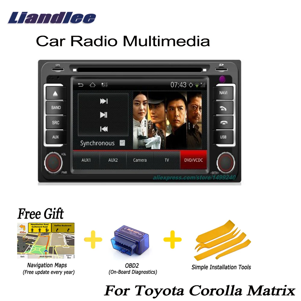 Liandlee для Toyota Corolla Matrix 1999 ~ 2003 2 Din Автомобильный Android GPS навигация карты радио CD DVD