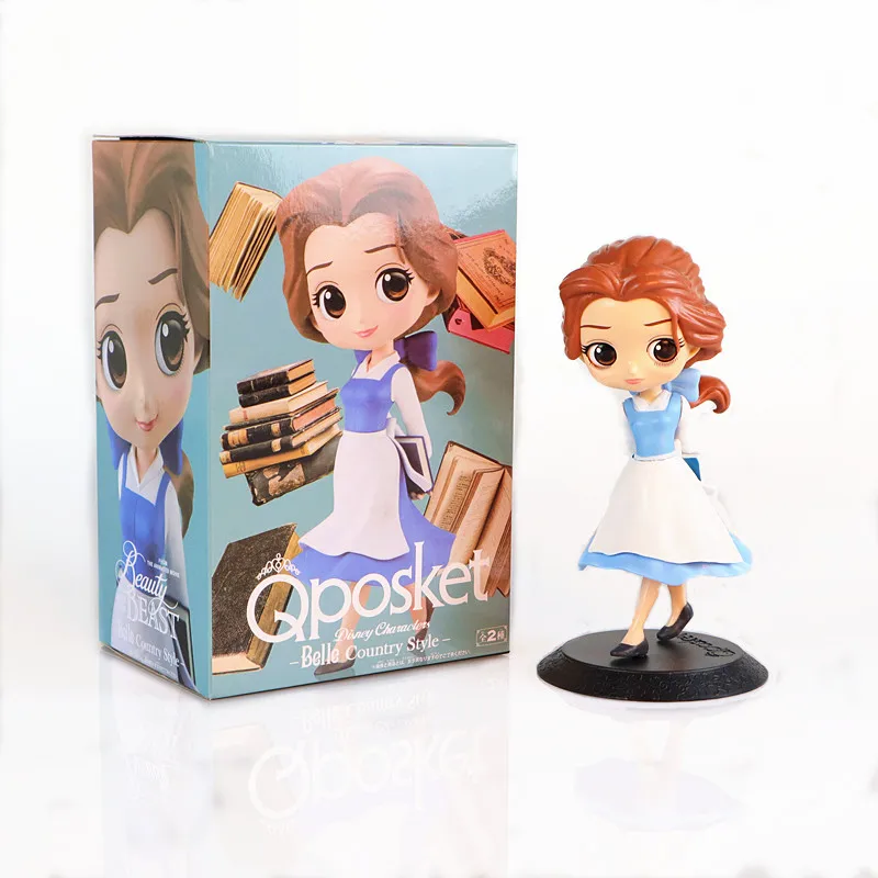 belle Фигурки принцесс Дисней Эльза Анна Рапунцель Белль Золушка Алиса Белоснежка Ариэль Фигурки ПВХ Коллекция моделей - Цвет: belle