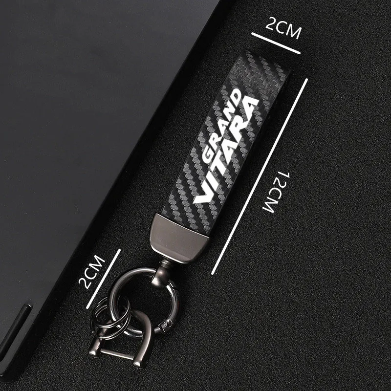 High-Grade Leather car keychain Horseshoe Buckle Jewelry for For suzuki Grand Vitara accessories | Key Rings