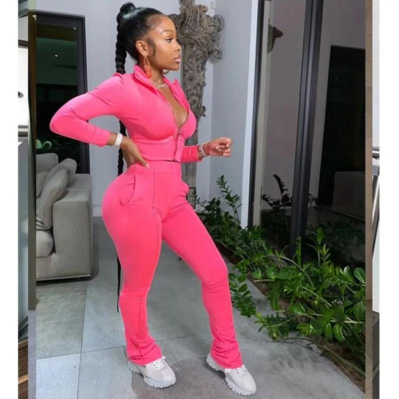 

Fashion 2 Piece Sets Women Outfits Tracksuits Ropa Mujer Two Piece Set Woman Clothing Suit Casual Tracksuit Women Vetement Femme