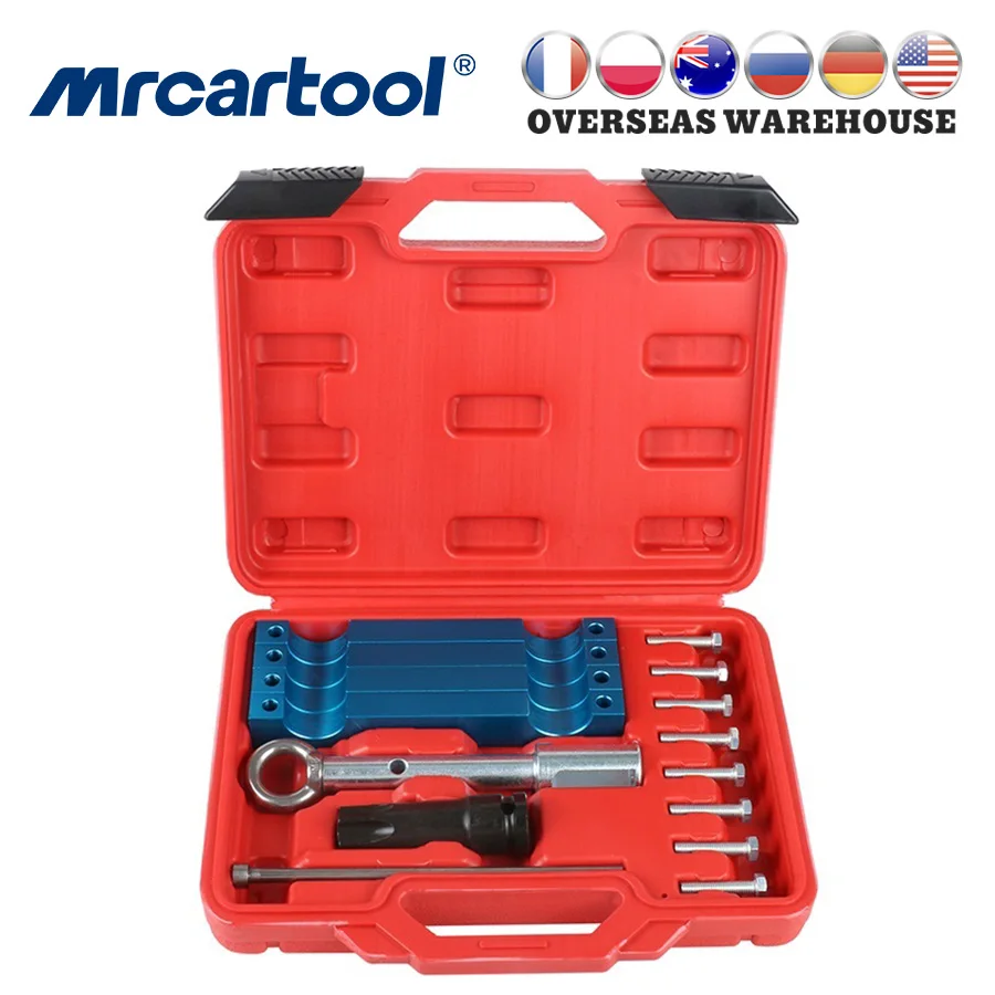 MR CARTOOL Car  Camshaft Timing Alignment Tools For Mercedes Benz M157 M276 M278 with T100 and Injector Removal Puller Tool