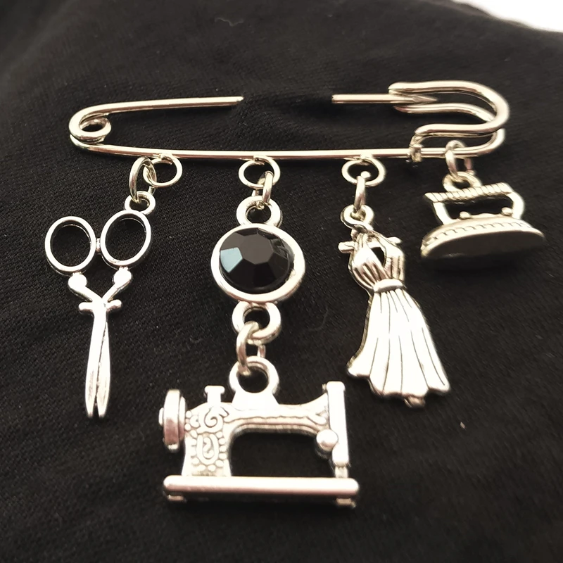 Штифты для швейных машин штифты портных ножниц элегантные платья|Броши| |