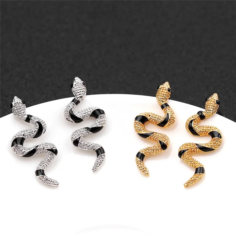 Женские длинные серьги гвоздики с эмалью в европейском стиле сережки ручной