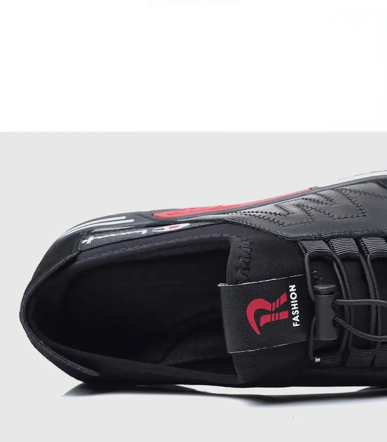 

Men's Sports Casual Shoes 2021 Spring and Summer New Fashion Shoes Soft Bottom High-top Leather Shoes Hollow And Breathable