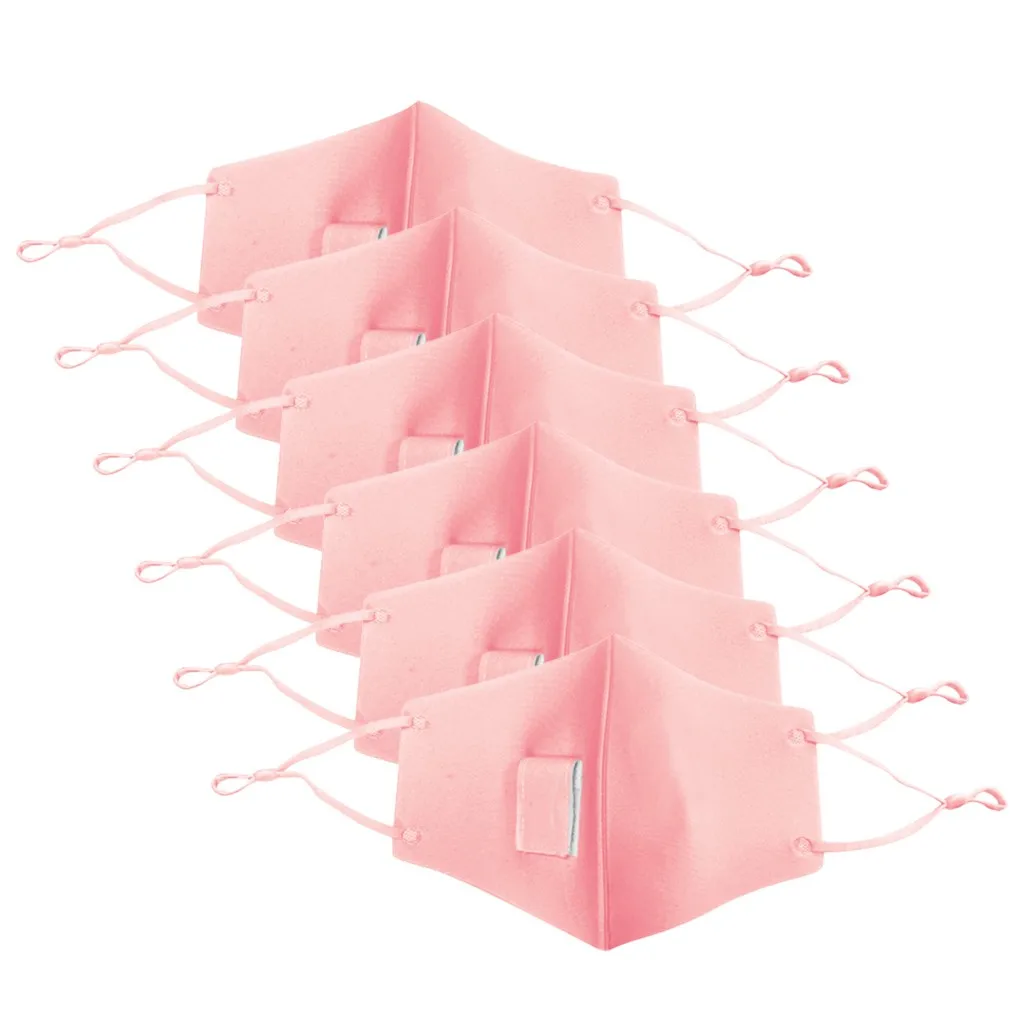 6 шт. многоразовая защитная маска для лица взрослых с отверстием соломы легко