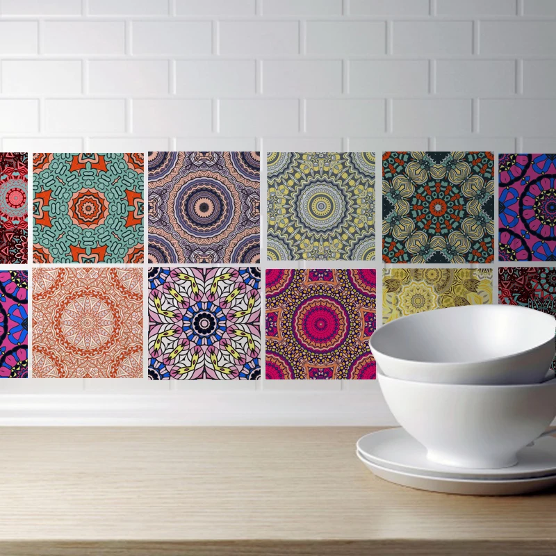 

20x100cm PVC Wall Sticker Arabian retro Bathroom Waterproof Self Adhesive Wallpaper Floor Mosaic Tile Stickers for Wall Decal