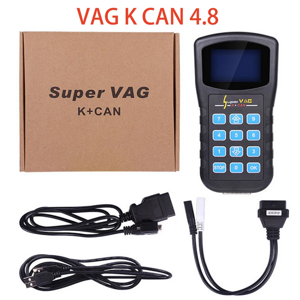 

Автомобильный диагностический инструмент OBD2 Super для Vag K Can 4,8, программатор ключей, профессиональное считывание кода безопасности для VW, Audi, ...