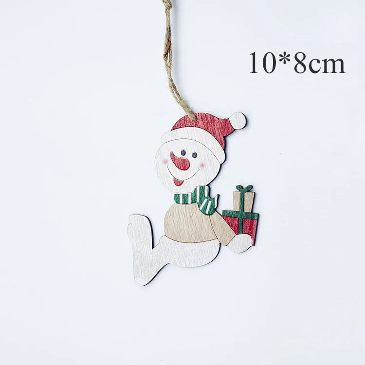 2PD-62937-2 1 шт. Новогодние подвески из натурального дерева, украшения для рождественской елки, подвески для самодеятельного творчества, Рождественский Декор, украшение для дома, свадьбы, вечеринки, 62943 - Цвет: 2PD-62937-2