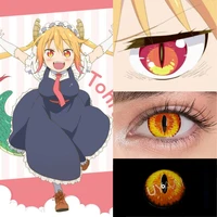 UYAAI Pair Cosplay Contact Lenses Anime Lenses Miss Kobayashis Dragon Maid Cosplay Tohru Kanna Blue lenses Hollween Eye Lense