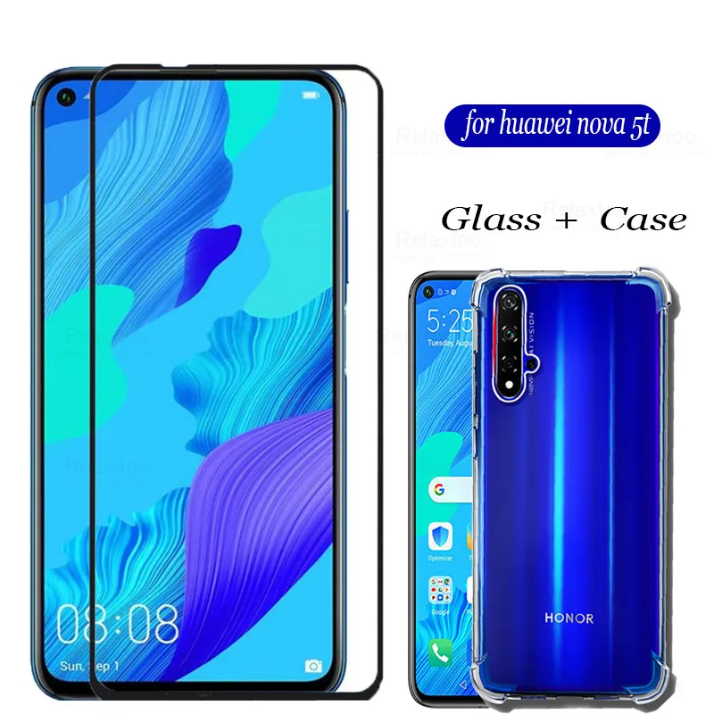 

Защитное стекло 2 в 1 для huawei nova 5 t, мягкий чехол для huawei nova A5T, nova 5 t, t5, чехол для защитных очков yal-l21, 6,26 дюйма