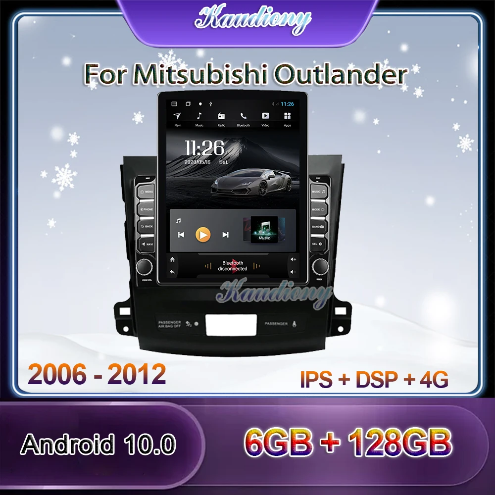 

Kaudiony 9.7" Tesla Style Android 10.0 Car Radio Automotivo For Mitsubishi Outlander Car Dvd Player Auto GPS Navigation DSP 4G