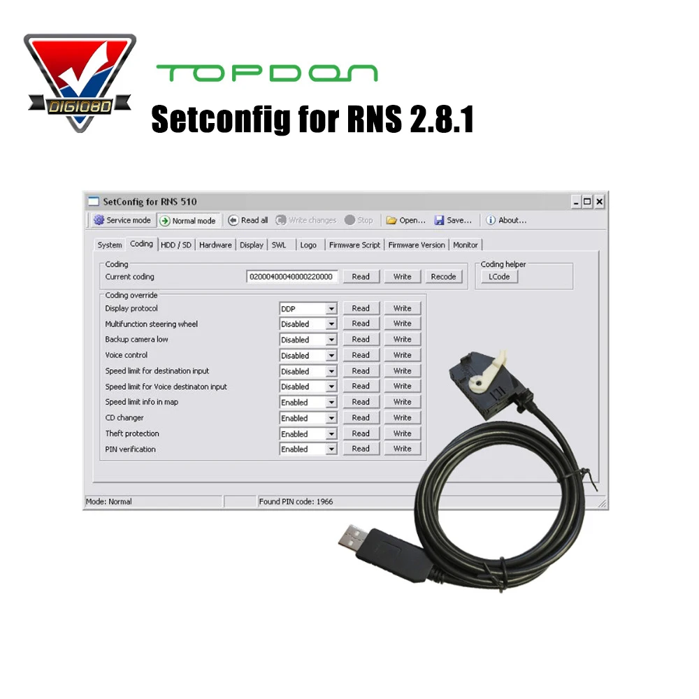 Стирайте NAND PIN код с заменой памяти чипом FTDI и оригинальным 26 контактным разъемом