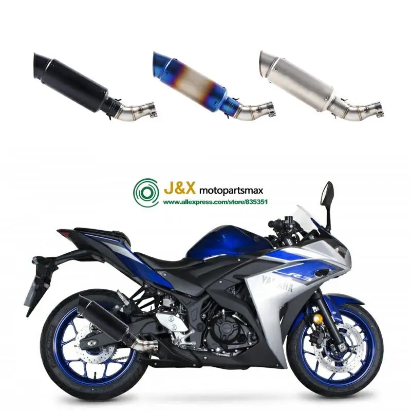 MT-03 MT03 мотоцикл глушитель трубы среднего звенья трубы Escape для YAMAHA YZF-R3 R3 R25 R30 слипоны