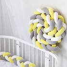 Детская коса для кровати 1 м2 м3 м, бамперы для детской кроватки, Комплект постельного белья для детской комнаты, боковая защита, детская кроватка, подушка для коррекции роста, Детская косичка