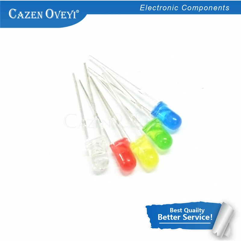 3 цвета * 10 шт = 30 5 мм LED диодный свет Ассорти набор желтый красный зеленый