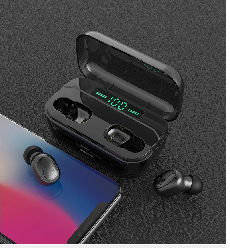 G6s Bluetooth наушники беспроводные наушники IPX7 водонепроницаемый TWS светодиодный дисплей гарнитура стерео спорт HiFi беспроводные наушники для телефонов