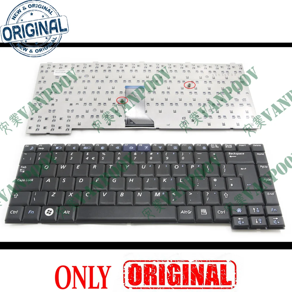 

New Notebook Laptop keyboard for Samsung NP R458 R410 R403 R408 R453 Black UK English GB Version - V072260BK1