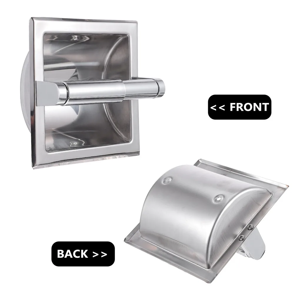 

Stainless Steel Paper Holder Concealed Tissue Holder Creative Roll Paper Stand