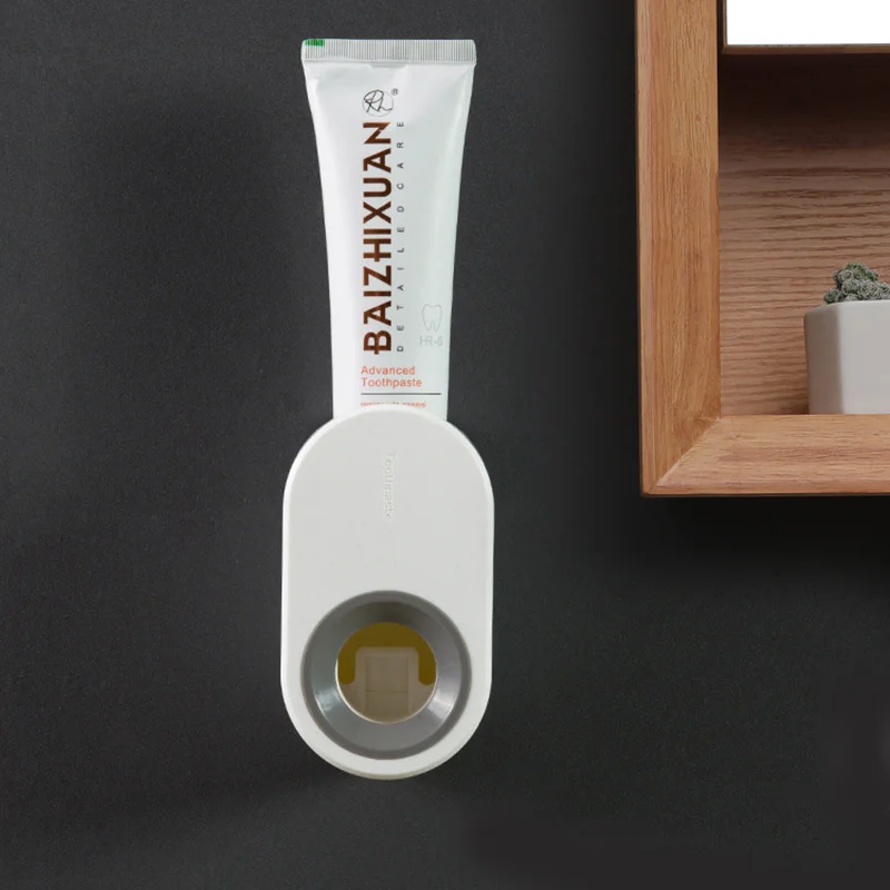

Toothpaste Automatic Squeezer Kit Adhesive Toilet Wall Mounted Toothbrush Holder Wall Suction Household Toothpaste Squeezer