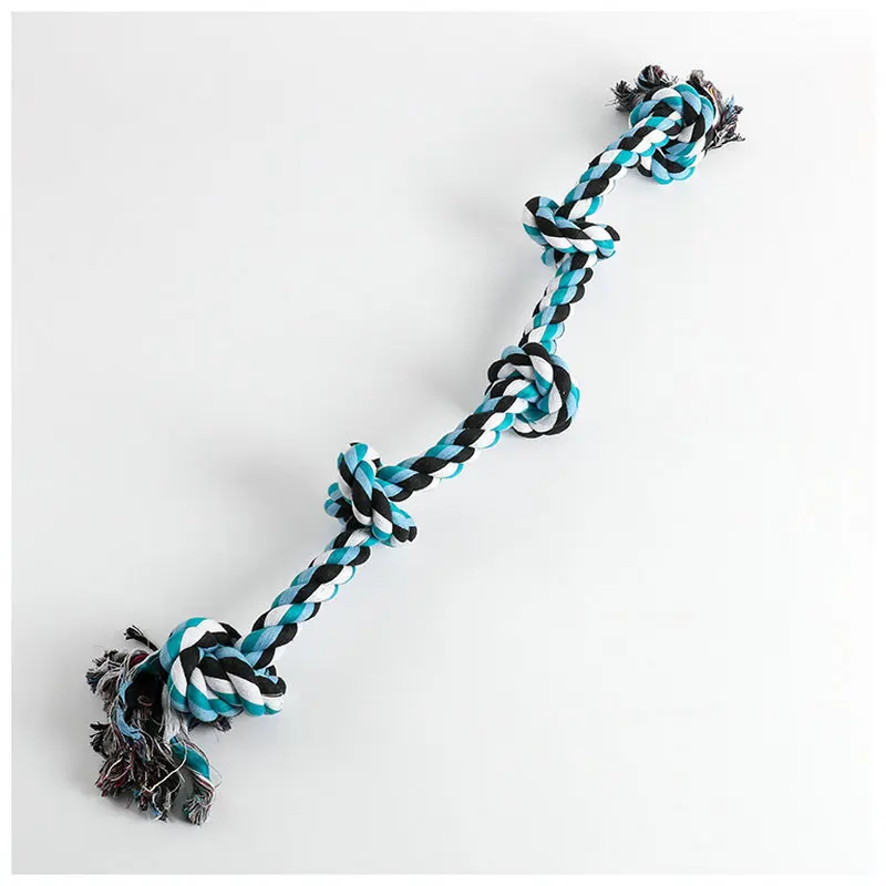 

Dog Toy Chews Cotton Rope With 5 Knots Grinding Teeth Pet Toys Large Small Dogs Cleaning Teeth Pet Toys Dog Games Toys