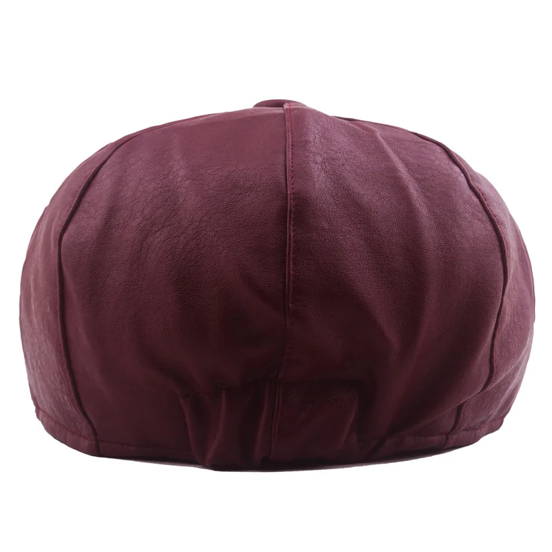 Мужские зимние уличные береты мужские теплые защитные Восьмиугольные из ПУ кожи