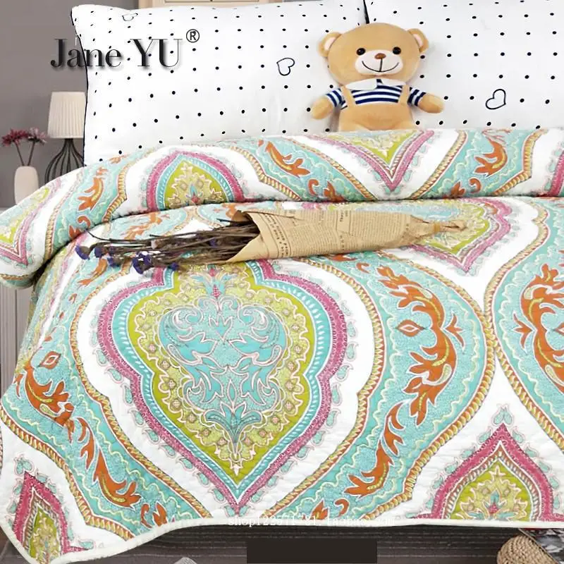 JaneYU 100% 210x230 см хлопок стеганый осенне-зимний лежак покрывало простыня | Дом и сад