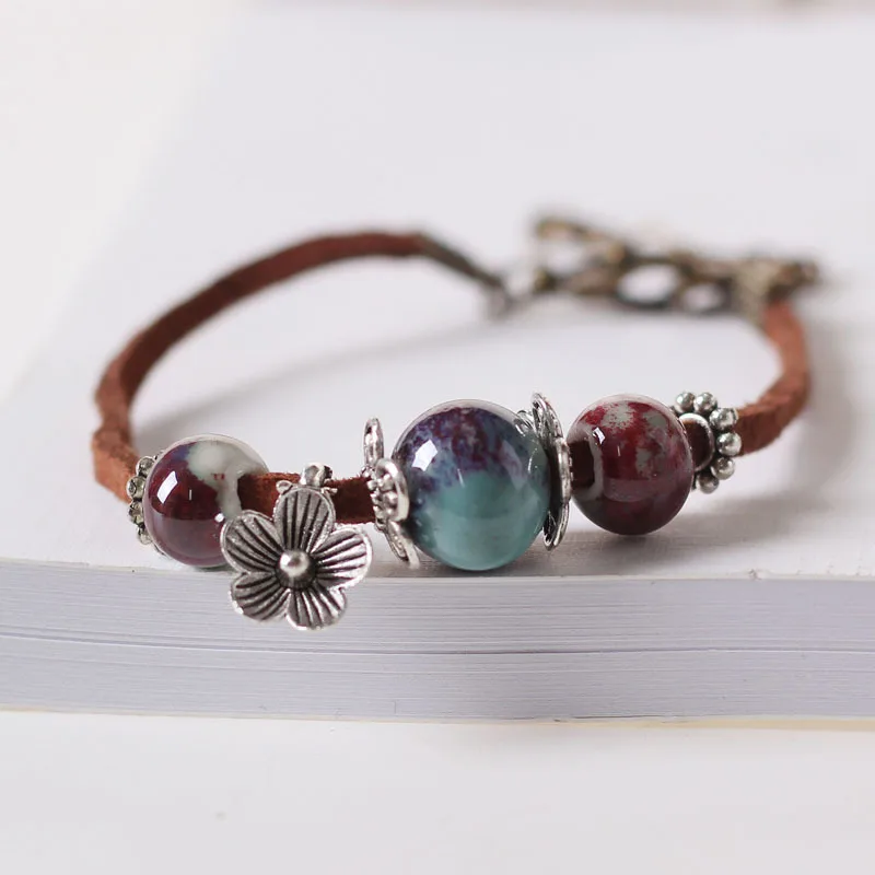 Модные очаровательные керамические разноцветные Круглые бусины Простой