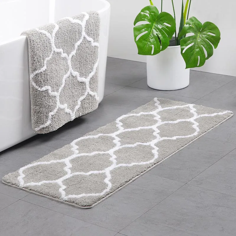 

Kitchen Mat Anti-slip Modern Area Rugs Living Room Balcony Bathroom Carpet Doormat Hallway Water Absorption Bath Mat 45x120cm