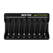 Beston 8 Slot Fast Smart Intelligent Lithium Battery Charger for 1.5V AA AAA Rechargeable Battery Quick Charger