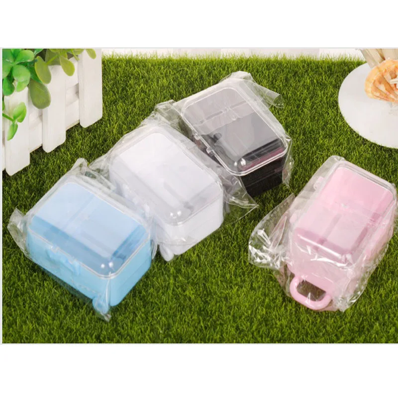 

30pcs Mini Trunk suitcase Luggage Suitcase lashes box Kids Toy Dolls Accessories Candy Box Gift Cartoon gift box kis favor gift