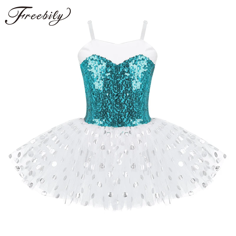 Платье с блестками для девочек профессиональной балетное платье пачка Детские