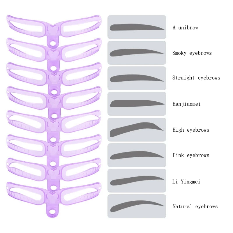 Макияж трафарет для бровей многоразового использования линейка Косметика форма