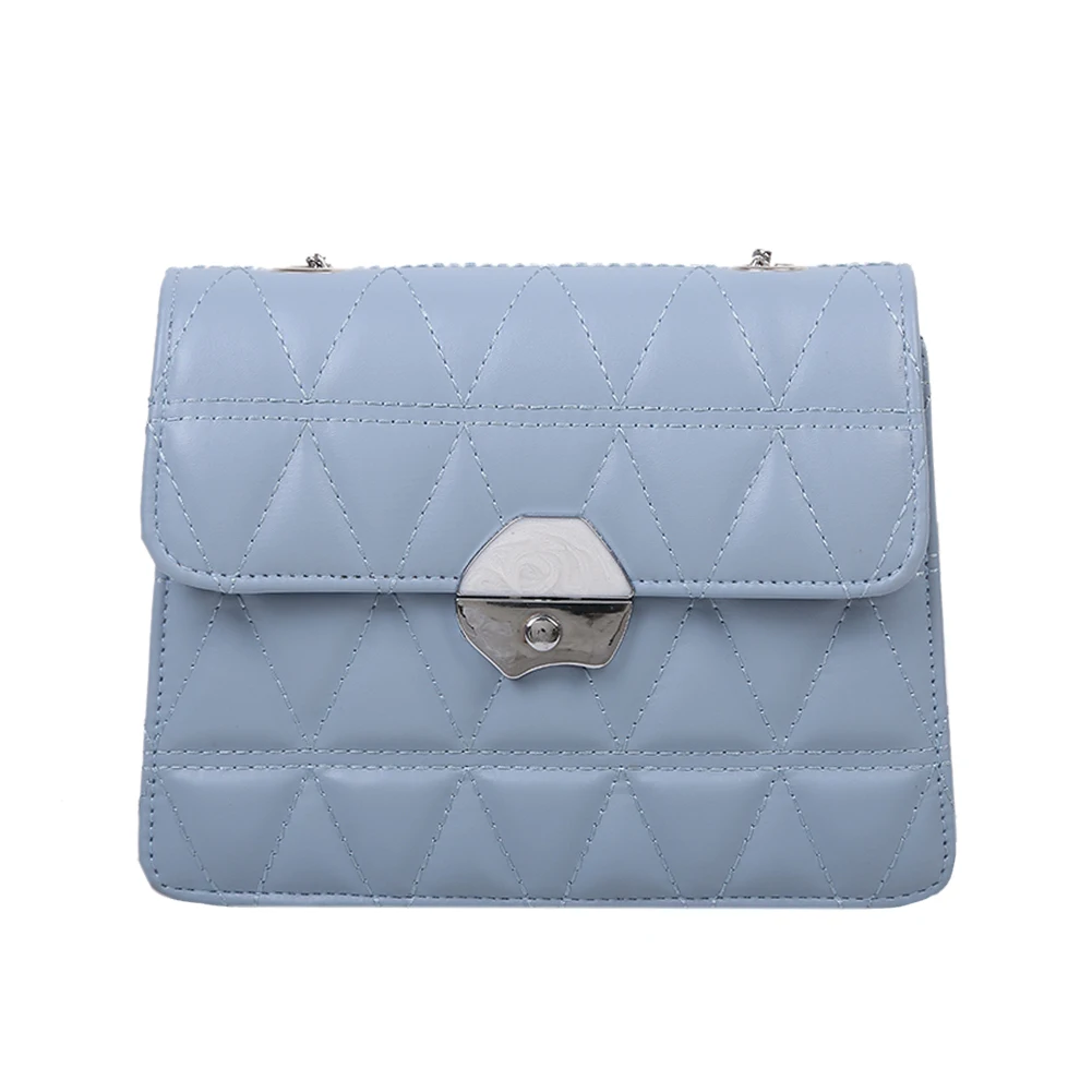 

Popular Simple Female Daily Bag Fashion Lattice Pattern PU Crossbody Bag Women Solid Shoulder Messenger Pouch