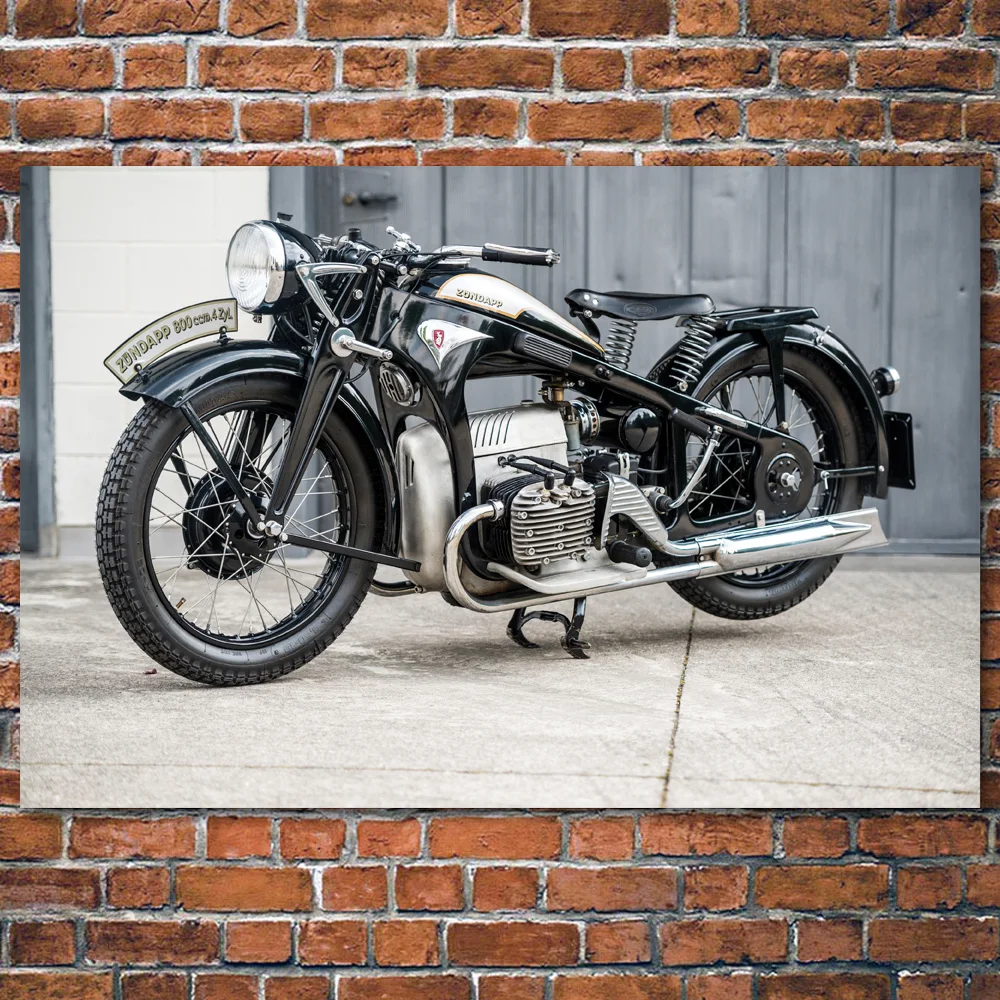 Холст картины классический ретро Superbike мотоцикл настенные художественные