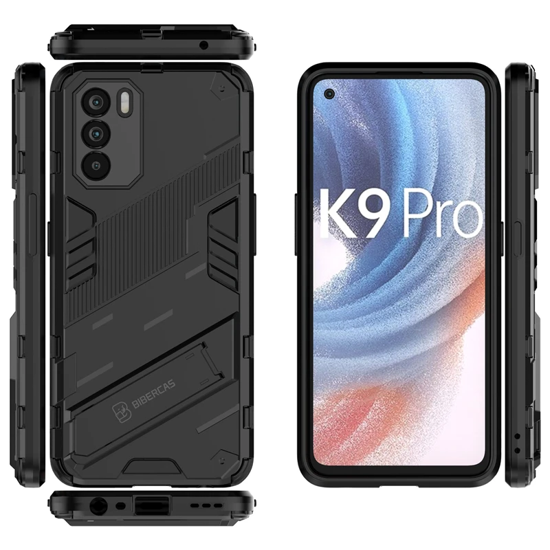 for oppo k9 pro case for oppo k9 pro cover hard kickstand shockproof back phone bumper for oppo a93 a94 a95 a74 k9 pro fundas free global shipping