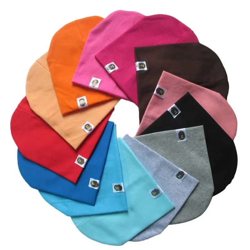

Solid Children Knitted Hat Newborn Baby Winter Cotton Warm Cap Spring Autumn Toddler Beanie Boy Girl Hat 0-3 Years Old