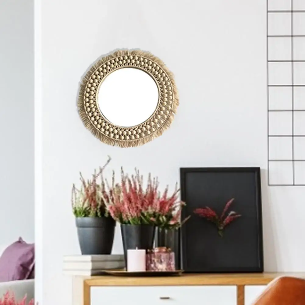 Скандинавское Dtyle Ins круглое кружевное Настенное подвесное зеркало