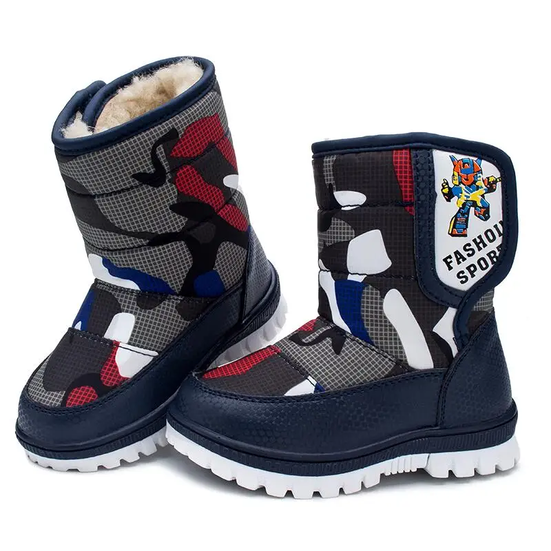 Детские ботинки детская обувь резиновые Зимние утепленные плюшевые детские