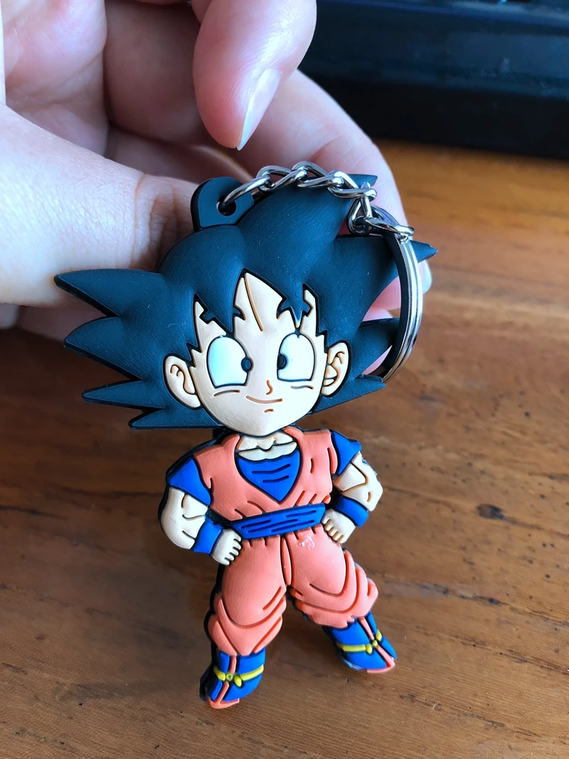 MULTICOLOR Dragon Ball Z Son Goku, супер ПВХ детали, рисунок, милый кулон, украшение, унисекс, сумка, цепочка, подвески, брелок для ключей - Цвет: MULTICOLOR