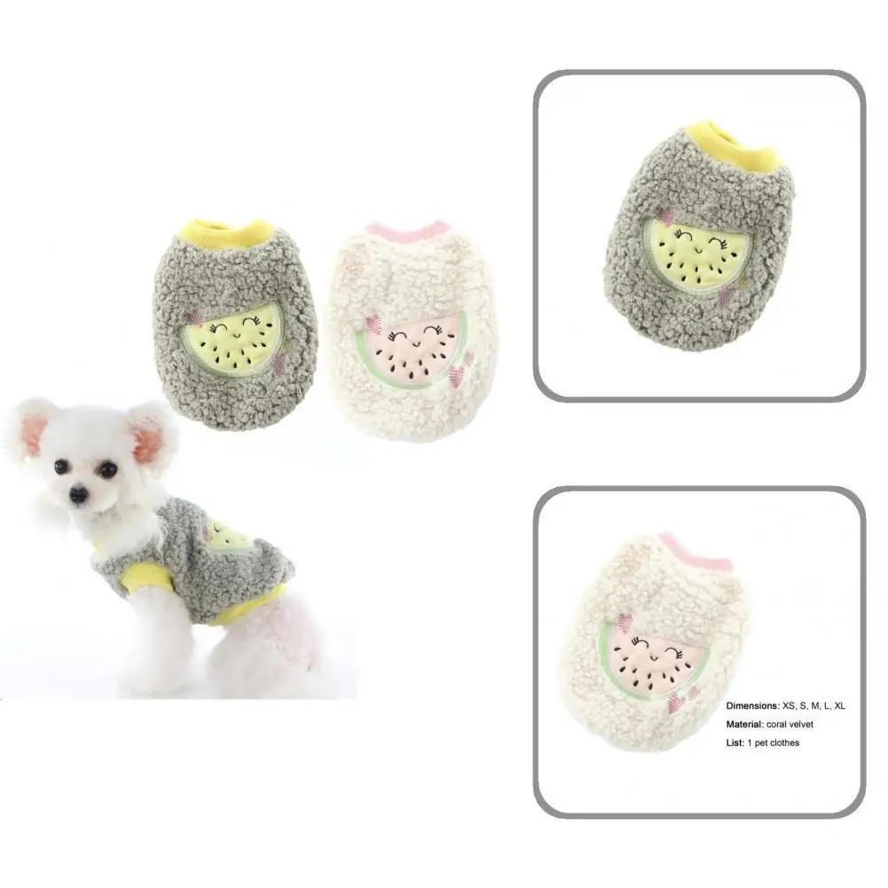 

Windproof Autumn Winter Warm Watermelon Pattern Dog Cats Vest for Home