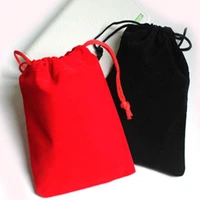 40pcs 1517cm velvet pouch bag jewelry velvet bag for jewelry gift pearl earing watch black and red
