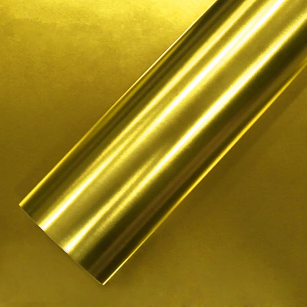 Атласная хромированная виниловая золотая пленка SUNICE для автомобиля