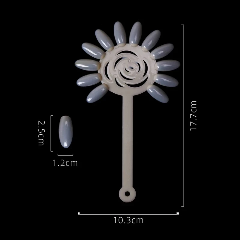 Маникюрные инструменты миндаль Прозрачные типсы цветовая диаграмма дисплей