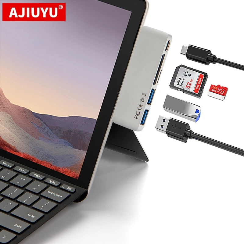 Переходная док станция AJIUYU USB C HUB to Multi 3 0 HDMI для Microsoft Surface Go Go2 Pro x Pro7 Book 3/2 Laptop3